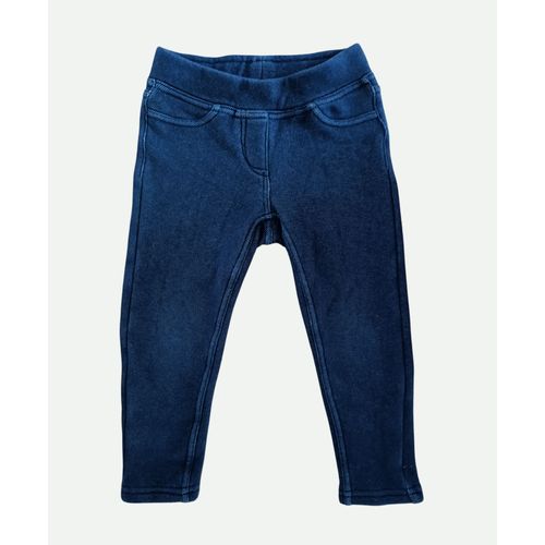 Pantalon Legging Epais Bleu Marine. Imitation Jean. C&a. Happy Girls Club. Taille 3 Ans. 98 Cm