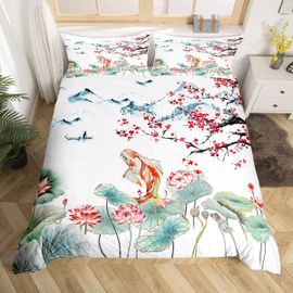 Homewish Housse De Couette 200x200 Enfant Poisson De Basse Rustique