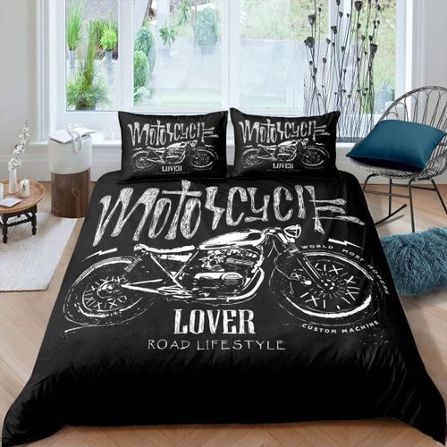 Housse De Couette De Moto, Ensemble De Literie ¿¿ Th¿¿Me De Sports Extr¿ºmes Pour Gar?Ons Et Adolescents, Style Cavalier De Moto, Housse De Couette Pour Enfants Et Enfants