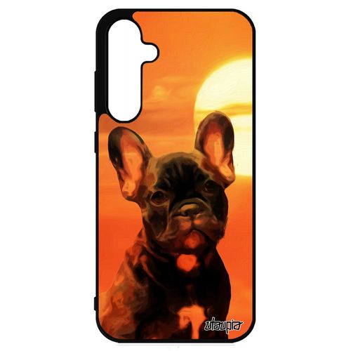 Coque En Silicone Chien Pour Samsung Galaxy S23 Fe Couché De Soleil Animaux Mignon Mobile Ciel Bulldog Francais Animal Souple Chiot