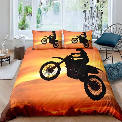 Parure De Lit Pour Cavalier De Motocross, Housse De Couette, Th¿¿Me Sports Extr¿ºmes, Pour Enfants, Adolescents, Jeunes Cavaliers De Motocross
