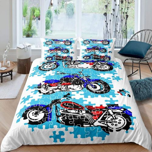 Ensemble De Literie Pour Gar?Ons, Housse De Couette Pour Cavalier De Motocross, Pour Enfants, Adolescents, Th¿¿Me Sports Extr¿ºmes, Housse De Couette Pour Moto
