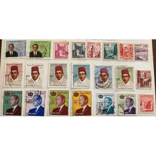 Lot De 41 Timbres Maroc Obliteres Tous Différents Lot 92