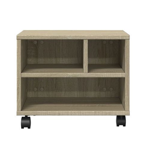 Support D'Imprimante À Roulettes 41x32x34,5cm Chêne Sonoma