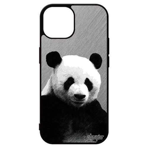Coque Pour Iphone 15 Silicone Panda Motif 4g Solide Gris Metal Ecologie De Protection Animaux Design Animal Ours Geant Effet