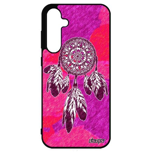 Coque Silicone Attrape Reve Samsung S23 Fe Accessoire Caoutchouc Hippie Capteur De Mandala Tribal Pastel Tatouage Telephone Galaxy