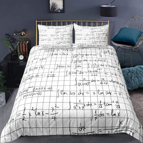 ¿¿Quation Math¿¿Matique ¿¿Tudiant Couette Couverture ¿¿Cole Salle De Classe Cahier Page Notes De Cours Jeunesse Adolescents Chambre D¿¿Cor: Qui