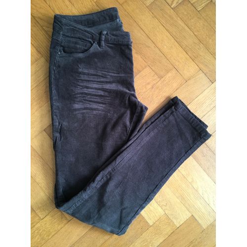 Pantalon Velours Côtelé Gris Foncé Taille 40