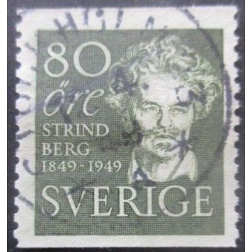Suede N°349 Auguste Strindberg Oblitéré