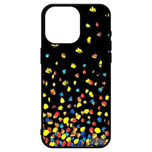 Coque Pour Iphone 15 Pro Max Silicone Confettis Pois Cadeau Femme Petales Design Coloré Romantique Texture Mobile Case Orange