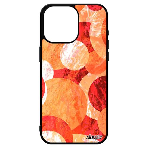 Coque Peinture Abstrait Iphone 15 Pro Max Silicone Case Rigide Souple Ronds 512 Go Art Orange Motif Original Coloré Sphere De