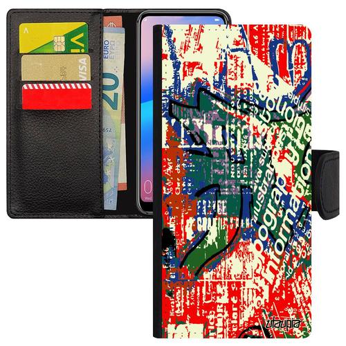 Coque Iphone 15 Pro Max Cuir Street Art Peinture Tagué Original Graffiti De Protection Dessin Texture Tag Case Motif Ecriture