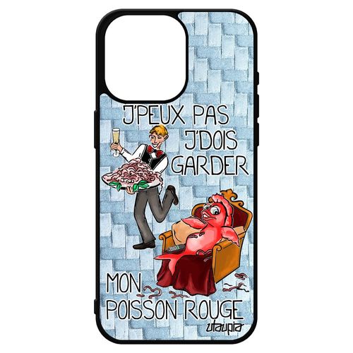 Coque J'peux Pas J'dois Garder Mon Poisson Rouge Iphone 15 Pro Max Silicone Cartoon Bd Jpeux Je De Protection Smartphone Drole