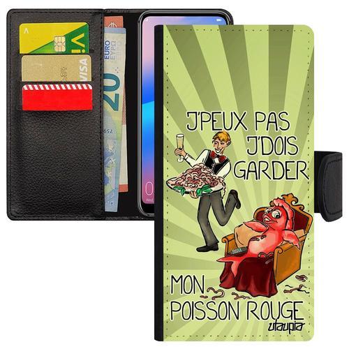Coque Rabat Iphone 15 Pro Max Silicone J'peux Pas J'dois Garder Mon Poisson Rouge Etui Humoristique Original Texte Cadeau Noel