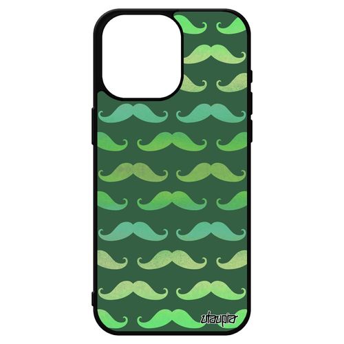 Coque Iphone 15 Pro Max Silicone Moustache Homme Imprime Smartphone Antichoc Vintage Pas Cher Vert Couleur De Protection Pipe