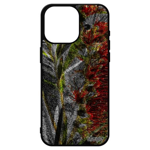 Coque Telephone Iphone 15 Pro Max Silicone Fleurs Design Etui Texture Florale Original Vert Plante Exotique 4g Nature Case De