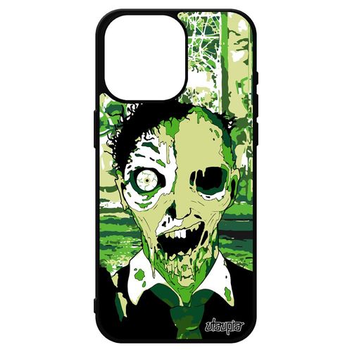 Coque Iphone 15 Pro Max Silicone Zombie Effrayant Spectre Squelette Unique Vert Ruine 4g Horreur Halloween Fin Du Monde Ville
