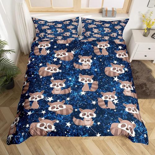 Parure De Lit En Forme De Raton Laveur, Housse De Couette, Motif Animal Mignon, Pour Enfants, Gar?Ons, Filles, Adolescents, Ours Panda, Imprim¿¿ Galaxie, Housse De Couette