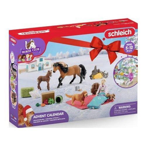 Calendrier De L'avent Noel 2023 Equestre Chevaux Pour Schleich Horse Club Equitation - Figurines Animaux Et Accessoires - Set Jouets Et Carte Tigre