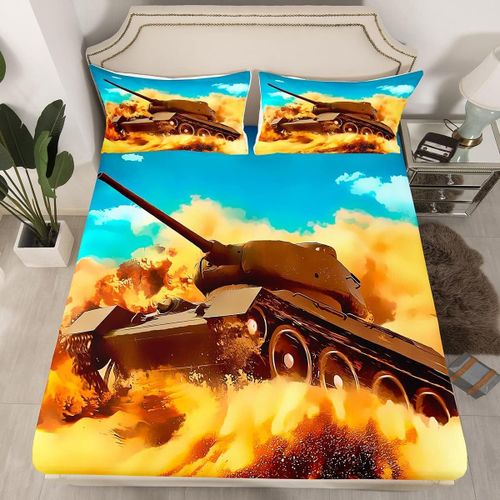 Ensemble De Literie Pour Gar?Ons Et Adolescents, Ensemble De Voiture De L'arm¿¿E, Pour Enfants Et Jeunes Hommes, V¿¿Hicule Militaire, Camouflage, Soldat, Dirt Bike, Couvert