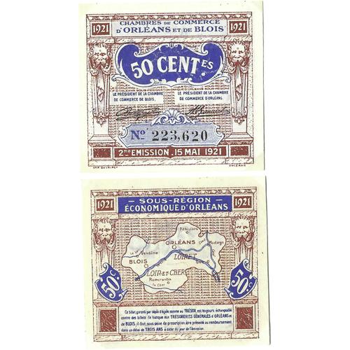 France - Billet - Chambre De Commerce De Orleans Et Blois - 50 Centimes - 1921 - Neuf - Jp.096.05 - 15-146