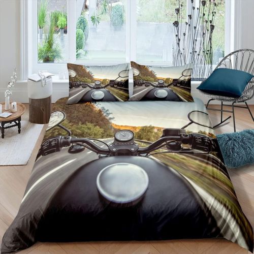 Housse De Couette Imprim¿¿E Dirt Bike, Ensemble De Literie Sur Le Th¿¿Me Des Sports Extr¿ºmes, Pour Enfants, Gar?Ons, Adolescents, Cavalier De Motocross, Housse De Couette I