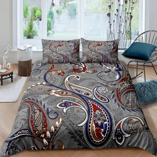 Parure De Lit Imprim¿¿ Paisley Boho, Housse De Couette De Style Boh¿¿Me Pour Filles Et Femmes, Design Indien, Housse De Couette Respirante Exoti