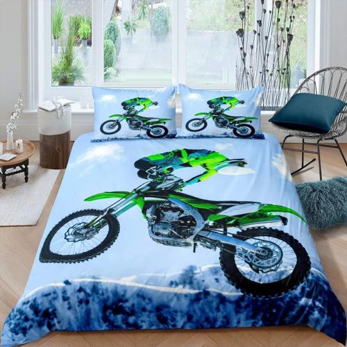 Parure De Lit Pour Moto, Ensemble De Literie Pour Jeux De Sports Extr¿ºmes, Housse De Couette Pour Enfants, Gar?Ons Et Hommes, Housse De Couette Pour Moto