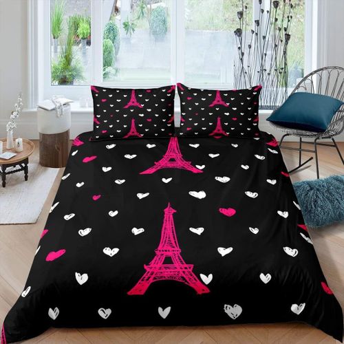 Tour Eiffel Housse De Couette Romantique Paris Theme Ensemble De Literie Dessin Anime Paris Paysage Urbain Housse De Couette Pour Garcons Filles Enfants Tee
