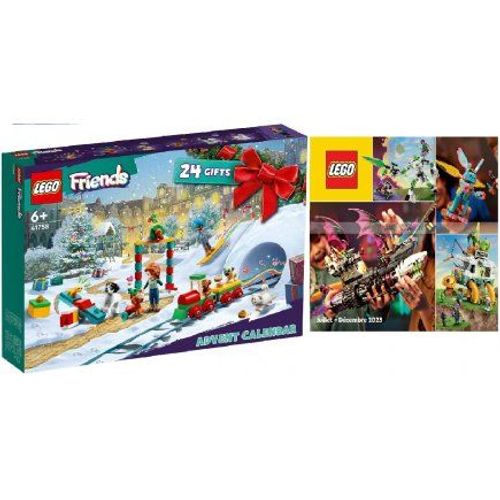 Calendrier de L'avent Lego 41758 Friends 2023 - 231 pieces + 1 Catalogue Lego 2023 - Set 2 En 1 - Noel