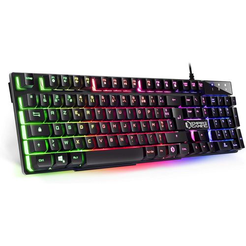 Clavier Gamer Nouveau K300 (Azerty) - 105 Touches Semi-Mécaniques - Rétroéclairage Led Rgb - 19 Keys Anti-Ghosting - 12 Raccourcis Multimédia - Usb Filaire[CLA670001]