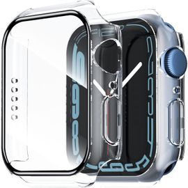 2 Pièces, Coques ¿ Protection Écran Pour Apple Watch Series 8/7 41mm - Hd Clear Case Avec Protection En Verre Trempé Intégré Pour Apple Watch 41mm Serie 8/7 - Transparent[H527]