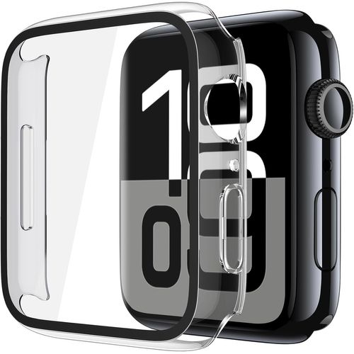 Lot De 2 Boîtiers En Polycarbonate Rigide En Verre Trempé Avec Film De Protection D'écran Pour Apple Watch Series 10 (2024) 46 Mm - Anti-Rayures - Transparent[H1092]