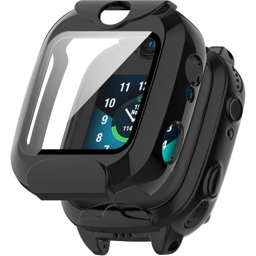 Coque Compatible Avec Xplora Xgo 2, Étui Avec Verre Trempé Protecteur D'écran, Coque De Protection En Pc Rigide Compatible Avec Xplora Xgo 2 - Noir[H1117]