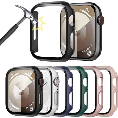 Lot De 6 Films De Protection D'écran Pour Apple Watch Series 9/8/7, 45 Mm, Ultra Fin, Rigide, Avec Film En Verre Trempé Intégré Pour Iwatch 9/8/7[H780]
