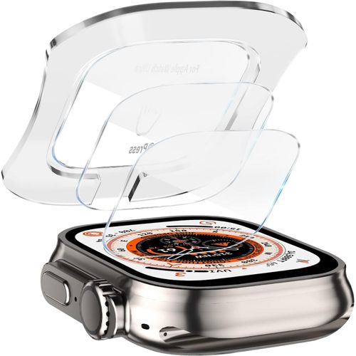 3 Pièces Protection Écran Pour Apple Watch Ultra/Ultra 2 49mm,Ultra Thin Hd Verre Trempé Screen Protectors Pour Iwatch Ultra/Ultra 2 49mm Intelligentes[Anti-Rayures][Anti-Collision][H629]
