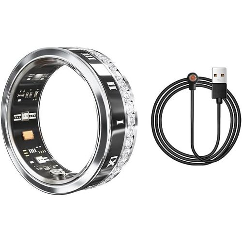 Bague Intelligente, Tracker De Fitness Portable, Moniteur De Fréquence Cardiaque, Podomètre Intelligent Étanche Pour Hommes Et Femmes - R2 (Noir, 10#)[Con671388]
