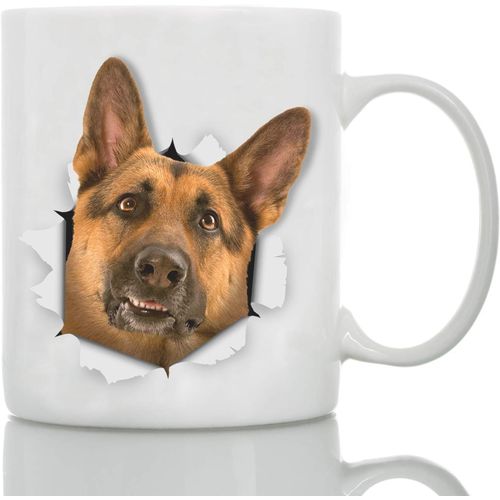 Tasse Drôle De Chien De Berger Allemand Tasse À Café Amusante En Céramique Cadeau Mignon De Tasse À Café Fantaisie Excellent Anniversaire Ou Surprise De Noël Pour Hommes Et F