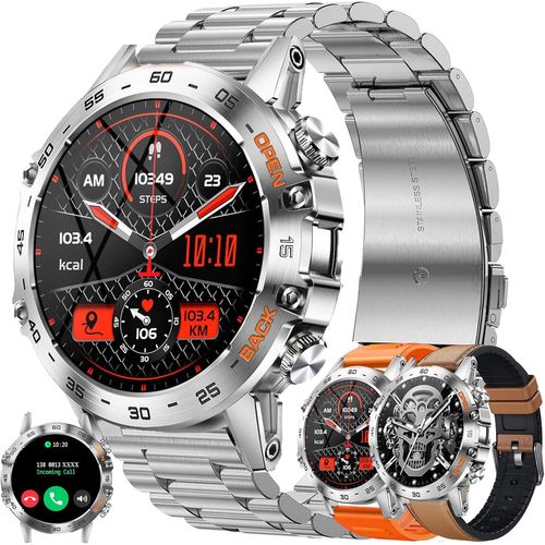 Montre Connectée Homme Avec Appel Bluetooth, 1,39"" Amoled Smartwatch Avec 123 Modes Sportifs 5atm Étanche, Tracker D'activité, Sommeil, Fréquence Cardiaque, Spo2, Smart Watch Pour [Con671000]