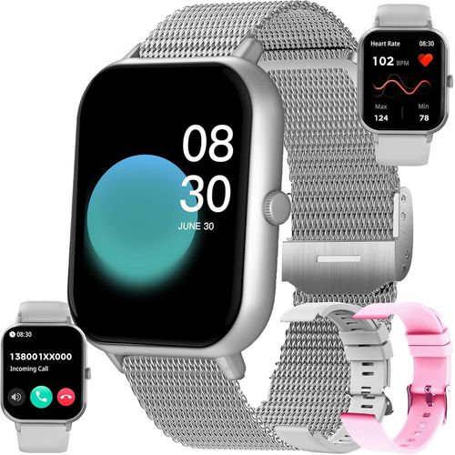 Montre Connectée Femme Homme Avec Appel Bluetooth, 1,83 Amoled Smartwatch Avec 123 Modes Sportifs, Tracker D'activité, Sommeil, Spo2, Fréquence Cardiaque, Smart Watch Pour Io[Con671636]