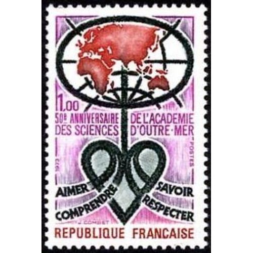 Timbre Oblitéré – 50ème Anniversaire De L'académie Des Sciences D'outre-Mer - N° 1760