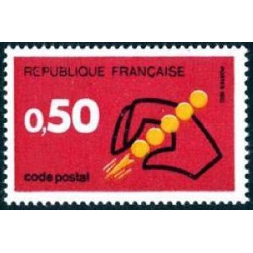 Timbre Oblitéré – Code Postal À 0 F 50 Rouge - N° 1720