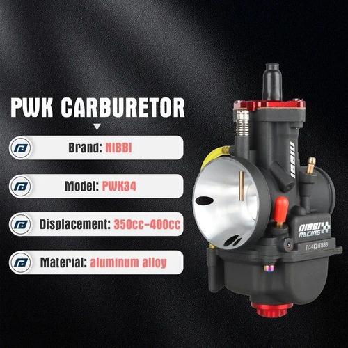 Pwk34mm Noir - Carburateur Nibbi Pwk 50cc À 600cc Pour Motos 2t Et 4t Pour Pièces Modifiées De Gy6 Yamaha Jog Kawasaki Suzuki Pitbike Moto