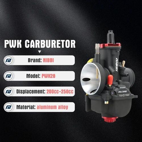 Pwk28mm Noir - Carburateur Nibbi Pwk 50cc À 600cc Pour Motos 2t Et 4t Pour Pièces Modifiées De Gy6 Yamaha Jog Kawasaki Suzuki Pitbike Moto