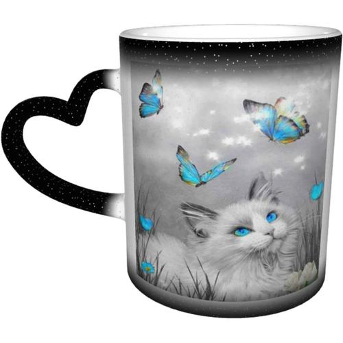 Tasse chat - bleu