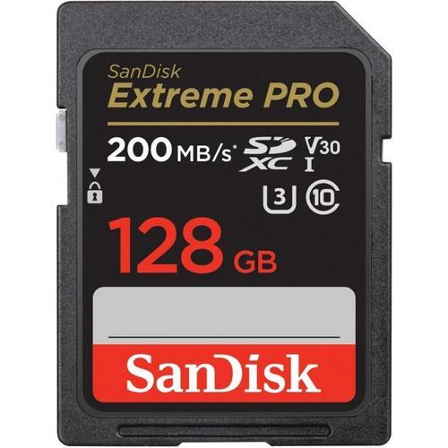 Carte mémoire SD 128 Go SanDisk Extreme Pro SDXC UHS-I U3 Class10