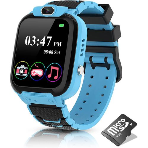 Montre Connectée Enfant, Montre Enfant Garçon Avec 16 Jeux, Réveil, Musique, Calculatrice, Écran Tactile Hd, Montre Connectée Enfants Pour 3-12 Ans[Con671165]