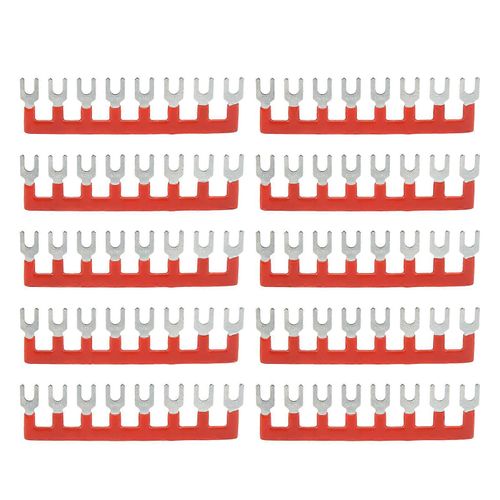 10pcs Bande de type de fourche de barrière 400V 25A PVC Cuivre TB Bornier Bloc Pour Appareils Ménagers Chantiers De Construction TB 2508