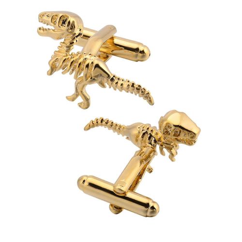 Boutons De Manchette En Bronze Métallique Tyrannosaurus Rex Boutons De Manchette Personnalisés Dinosaure Français Pinces