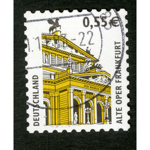 Timbre Oblitéré Deutschland, Alte Oper Frankfurt, 0.55 E